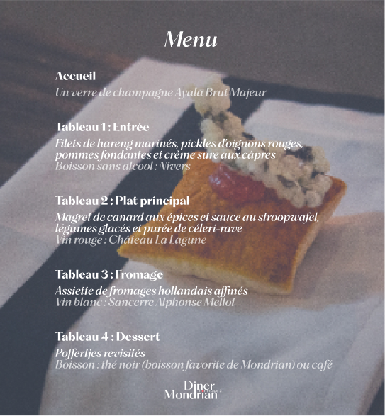 menu du diner