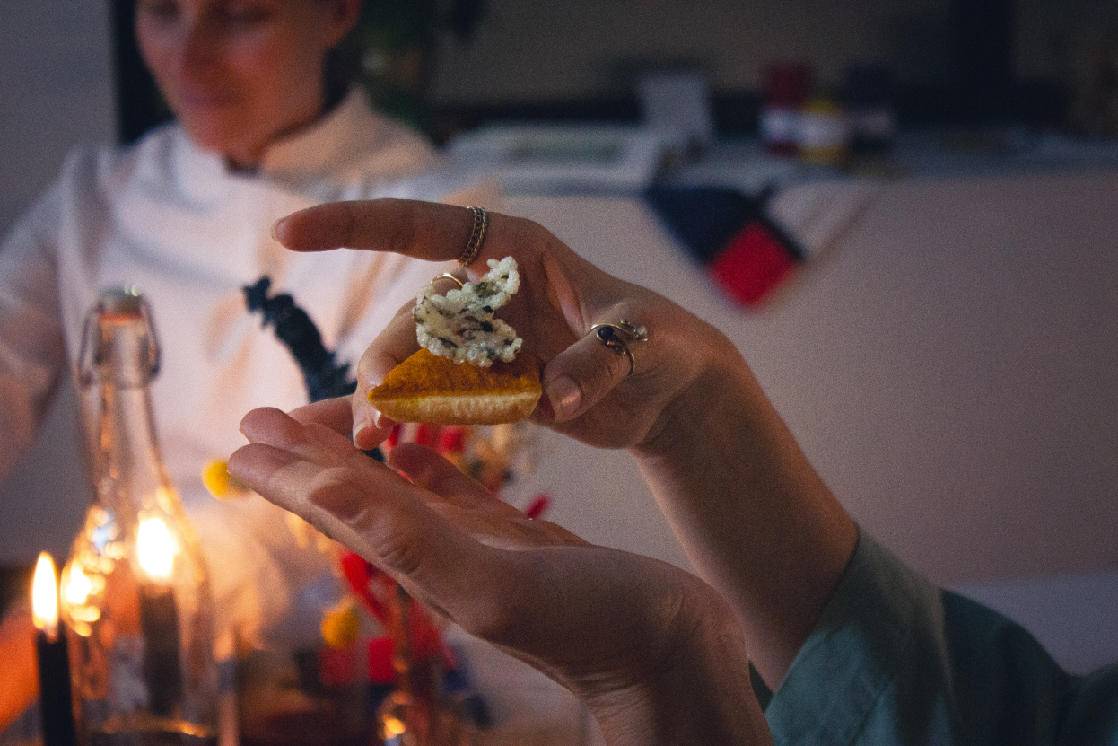 bouchée apéritive pour le dîner Mondrian